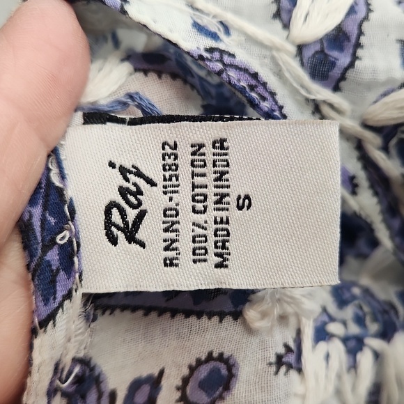 Raj Hand Embroidered Cotton Tunic - Picture 6 of 8